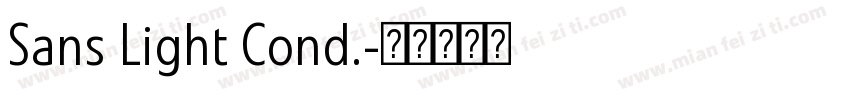 Sans Light Cond.字体转换